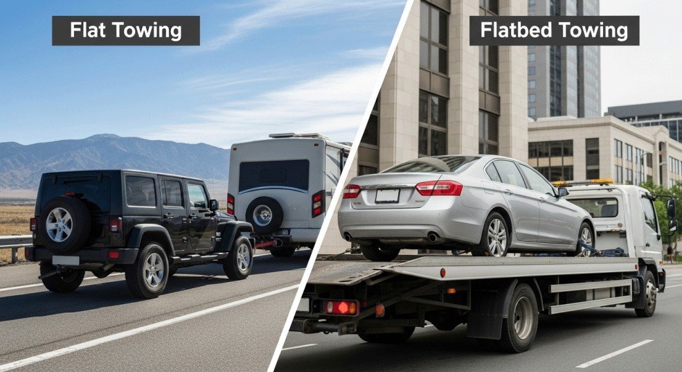 flat towing and flatbed