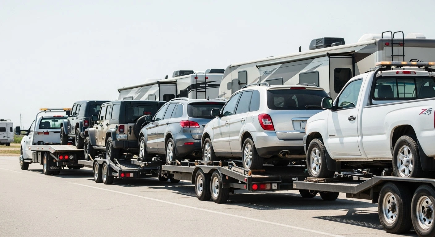 vehicles can be flat towed